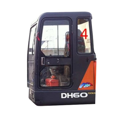 DAEWOO DH55 Excavator استبدال الزجاج الأمامي الزجاجي خفف