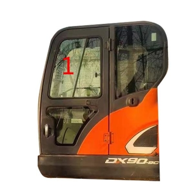 DX70 DX90-9C حفارة المقصورة الجانب الأيسر الزجاج المائل الوضع NO.1 الزجاج الأمامي