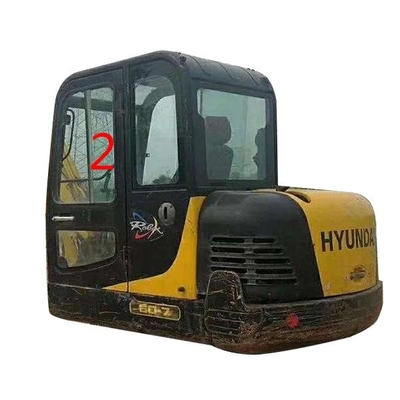 HYUNDAI R60-7 Excavator Door Window استبدال موضع الجانب الأيسر المستقيم رقم 2