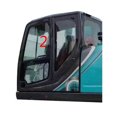 4mm الجانب الأيسر الزجاج الأمامي الزجاج المقسى KOBELCO حفارة الزجاج الكابينة