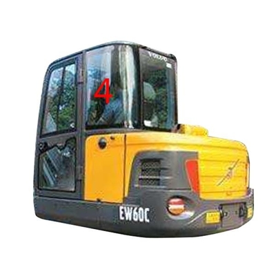 أبيض EC60C فولفو زجاج أمامي زجاج الباب الأيسر الخلفي الموضع رقم 4 الزجاج الأمامي