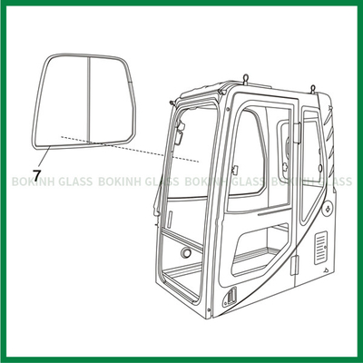 VOLVO CASE Custom Windshield Glass KATO Mini Digger Glass Replacement
