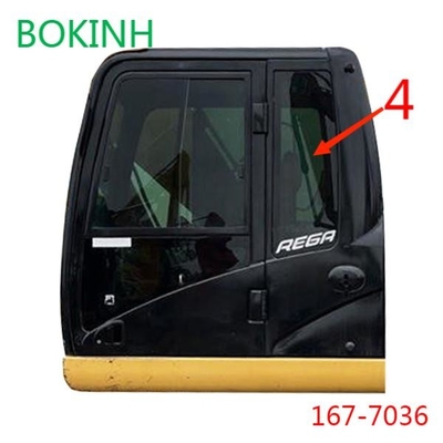 167-7036 CATERPILLAR زجاج الكابينة الباب الأيسر الخلفي الموضع رقم 4 الزجاج المقسى