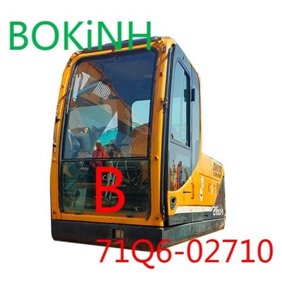 71Q6-02710 HYUNDAI Excavator Cab الزجاج الأمامي الزجاجي السفلي الموضع B حاجب الريح