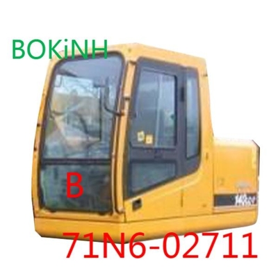 71N6-02711 HYUNDAI Front Glass Excavator Cab الزجاج المقسى أسفل الموضع B الزجاج الأمامي