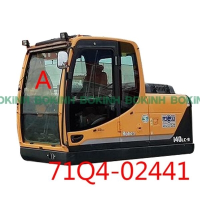 71Q4-02441 HYUNDAI حفارة الكابينة الزجاج الأمامي الموضع العلوي حاجب الريح