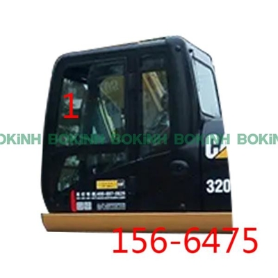 320D2 CATERPILLAR الكابينة زجاج 156-6475 الجانب الأيسر مائل الوضع رقم 1
