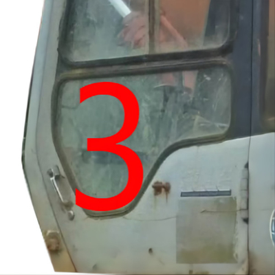 4457176 HITACHI Excavator Glass Cab Window Left Door الموضع السفلي رقم 3 زجاج مقسى