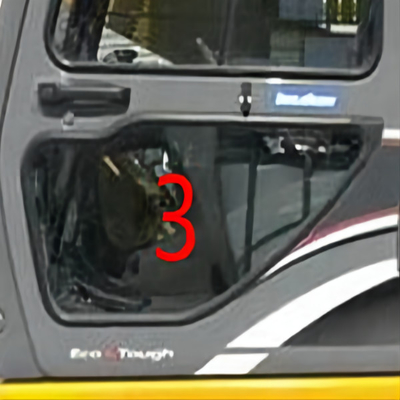 كابينة حفارة KATO Glass Left Door الموضع السفلي رقم 3 OEM