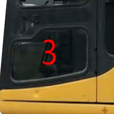 ISO Excavator Cabin KOMATSU كابينة زجاجية باب يسار موضع سفلي رقم 3