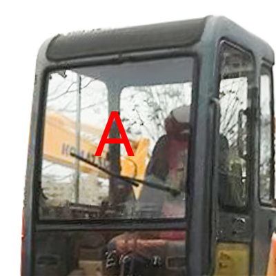 DAEWOO DH55 Excavator Cab Glass Front Up Position A 5mm سميكة