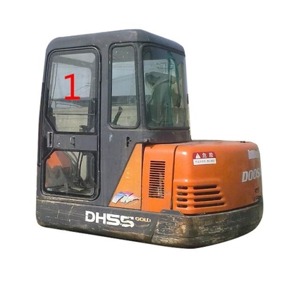 الجانب الأيسر من الزجاج الأمامي لحفارة فولفو DAEWOO DH55 بسمك 5 مم