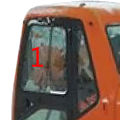 DX220LC-7 DX225LC-9 زجاج DOOSAN يسار مائل الموضع رقم 1 زجاج كابينة حفارة مقسى