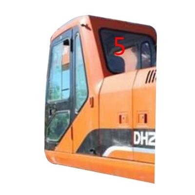 DH215-9 Excavator Cabin DOOSAN Glass استبدال النافذة الجانبية الخلفية المقسى
