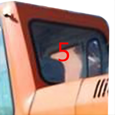 DH215-9 Excavator Cabin DOOSAN Glass استبدال النافذة الجانبية الخلفية المقسى