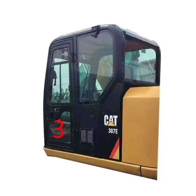 ثني زجاج الكابينة المقاوم للانحناء CATERPILLAR للحفارات OEM الباب الأيسر الموضع السفلي رقم 3
