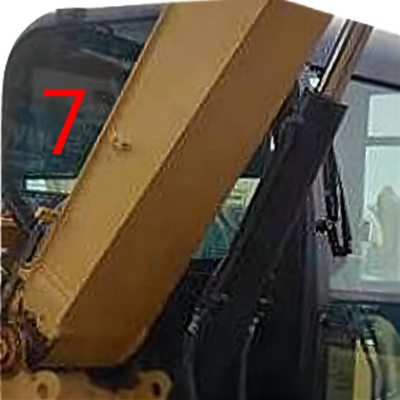 الجانب الأيمن CATERPILLAR Cab Glass White Digger Window استبدال