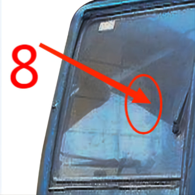 KOBELCO Right Side Excavator Glass Cab 5mm الزجاج الأمامي الزجاج المقسى موقف رقم 8