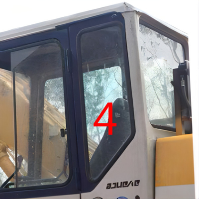 KOMATSU Excavator Cab Glass للحفارات ، الباب الأيسر ، الجانب الخلفي ، الموضع رقم 4