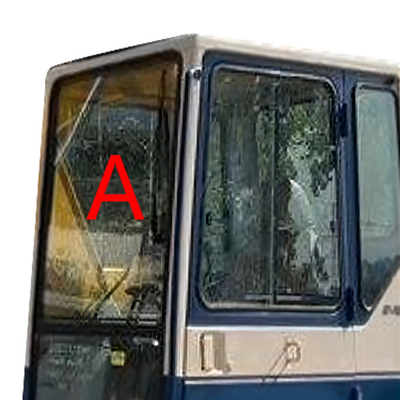 FCC Green KOMATSU Cab Glass Glass Front Up استبدال زجاج النافذة المقسى