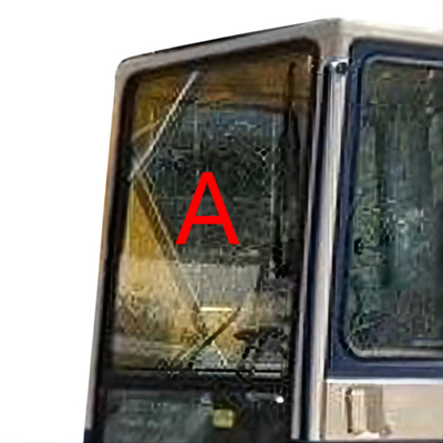 FCC Green KOMATSU Cab Glass Glass Front Up استبدال زجاج النافذة المقسى