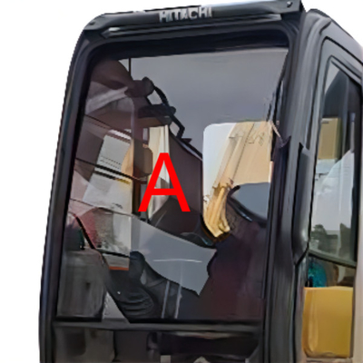 790mm ارتفاع HITACHI Excavator Cab Glass Front Up Position A