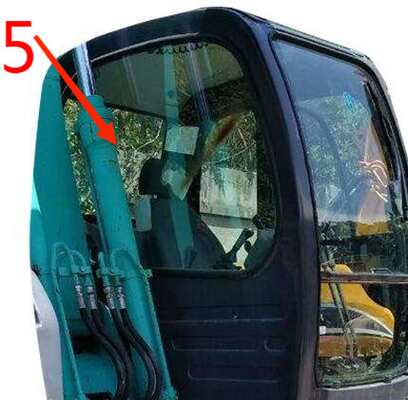 عازمة مقاومة KOBELCO حفارة الزجاج الأخضر الجانب الخلفي الموقف رقم 5