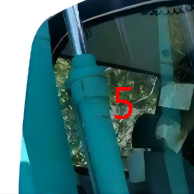 عازمة مقاومة KOBELCO حفارة الزجاج الأخضر الجانب الخلفي الموقف رقم 5