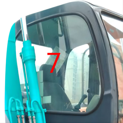 الجانب الأيمن KOBELCO مخصص الزجاج الأمامي الزجاج الأخضر حفارة مصغرة الزجاج