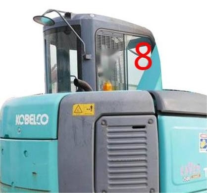 مقاومة درجة الحرارة حفارة الزجاج الكابينة KOBELCO الجانب الأيمن رقم 8