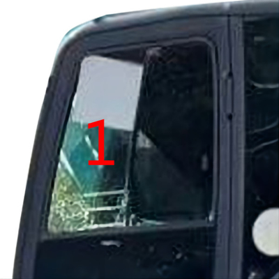 ECE KOBELCO Excavator Glass Left Slant Side Position NO.1 نافذة زجاج أمامي