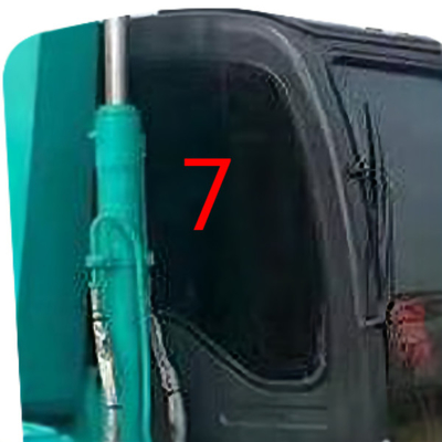 KOBELCO Excavator Cabin Digger Glass استبدال الزجاج الأمامي الزجاج المقسى الكبير