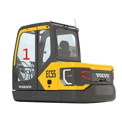 EC55 VOLVO Windshield Glass Left Door Position NO.1 Digger Window استبدال