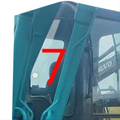 SK-6 SK-8 SK230-6 KOBELCO حفارة الزجاج الجانب الأيمن الوضع NO.7 الزجاج الأمامي الزجاج المقسى
