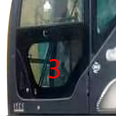 SK-6 SK-8 SK230-6 SK50 KOBELCO حفارة زجاج الباب الأيسر الموضع السفلي رقم 3 أخضر