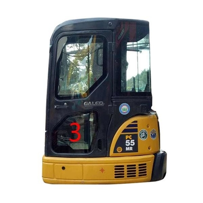 OEM KOMATSU PC55MR الكابينة الزجاجية للباب الأيسر ، الموضع السفلي رقم 3 ، استبدال نافذة الحفار