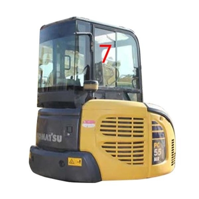 استبدال نافذة حفارة DOT KOMATSU PC55MR ، الجانب الأيمن رقم 7