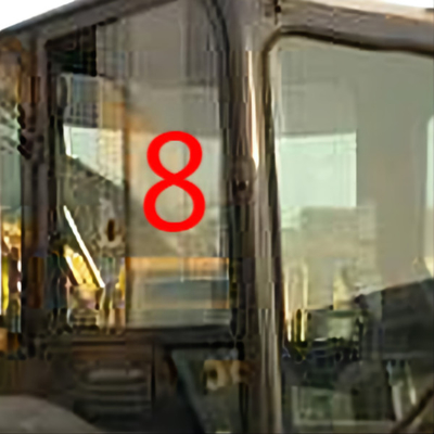 استبدال نافذة حفارة DOT KOMATSU PC55MR ، الجانب الأيمن رقم 8