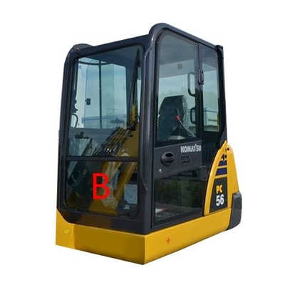 PC56-7 PC56 استبدال الزجاج الأمامي للأسفل Komatsu Excavator Glass Position.B Glass