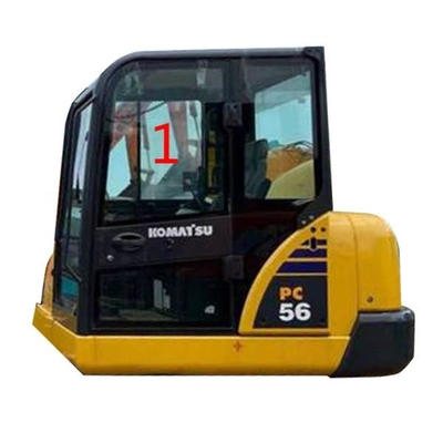 PC56-7 PC56 KOMATSU زجاج الكابينة الجانب الأيسر الموضع رقم 1 زجاج كبير 5 مم سميكة