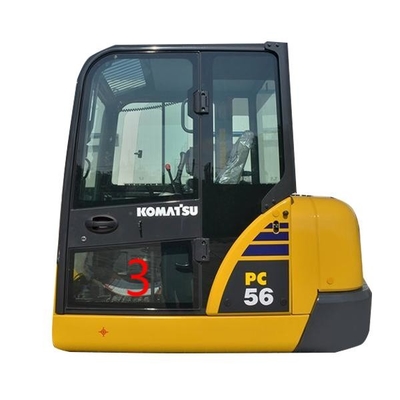 OEM KOMATSU PC6-7 PC56 الكابينة الزجاجية للباب الأيسر للباب السفلي موضع رقم 3 لاستبدال النافذة