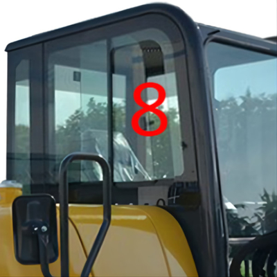PC56-7 PC56 KOMATSU Excavator Window استبدال الموضع الأيمن رقم 8